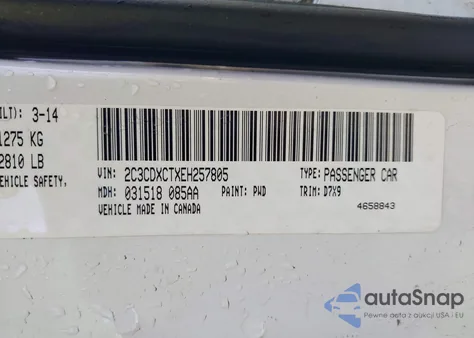 2014 Dodge Charger R/T from USA, damaged, VIN 2C3CDXCTXEH257805